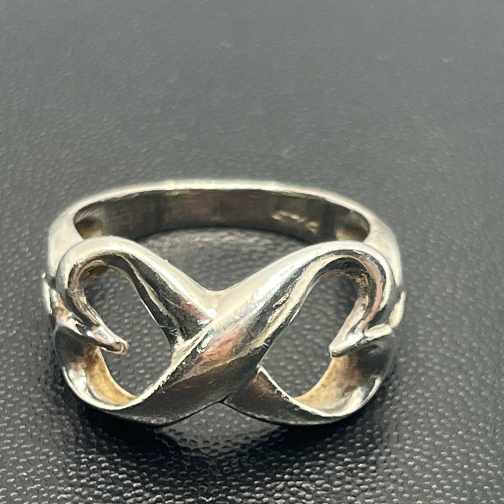 Sterling Silver Interlocking Double Infinity Hear… - image 2